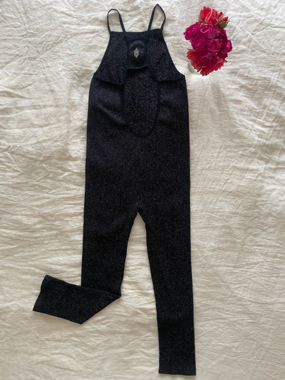 Free People Movement Sparkle Black Jumpsuit